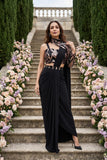 Dreena ,  Black Real Premium Lycra Ready to wear Saree with Fully stitched Blouse -GARI001RWS