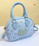 Blue  Cute Bow Style " Sling Bags with Short and Long Handle - GUP001BS
