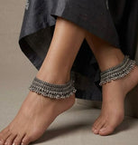 Sukanya , German Silver Finish Payal / Anklets for women -MUSKAN001GSP