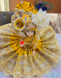 Janamasthami 2026 Special Shyamashyam presents Designer Yellow Poshak for Laddu Gopalji - BRIJ001LGA