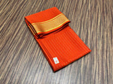 Deepika , Festival Special Orange Shade Pure Mysore Silk Saree with Golden Zari Stripes and Borders - SACHI001OM