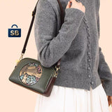 Green  Elephant Design Sling Bag for women -GUP001GT