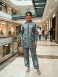 S F chikan , Premium Mulmul cotton  Kurti with Mulmul Cotton Plazo Cord Set -JASH001CSA
