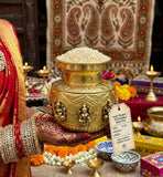 Brass Asht-lakshmi Kalash for Puja -HR001BK