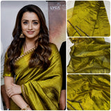 Beautiful South Indian Celebrity Trisha Inspired Pure Chanderi Silk Saree for Women -ANSA001TS