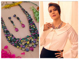 Celebrity Kajol Inspired Victorian Designer Necklace Set for women -SONAM001DNS