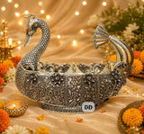Magical Swan German Silver Large Size Fruit Bowl -AKSH001MS