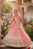 Pink  Designer  Gher  Lehanga Suit for Women -JAIPURI001LSC