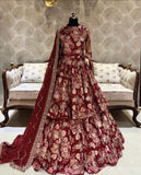 5 mts all over position Print Fabric with Hand embroidered Dupatta Fabric -SPARK001PF