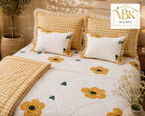 Serene 6 Pc , Premium Jointless King Size Designer Frill Bedding Set -CT001BSC