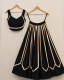 Jhankar ,Black Stunning lehenga choli set, crafted for Navratri 2026-FOF001LA