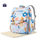 Beautiful Pastel Blue  Shade Printed Convenient Mother Bag -GUP001MBB