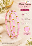 Pink and Gold  Bamboo Meena kada Bangles for women -JAYDU001PK