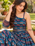 Premium Muslin Silk Printed Padded Jumpsuit with All over Sequins detailing - AURA001JS