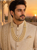 Amar Prem ,Royal  Layered Pearl Necklace for Men -SIPPN