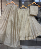 Golden Beauty , Pure Banarsi Crush Tissue Lehenga with same Matching Blouse and Dupatta - RG001TL