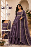 Deep Plum  shade Stunning Cape Top  Paired With a Skirt  and Cape -RG001CTT
