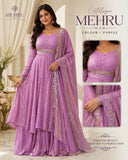 Purple Lilca shade Stunning Cape Top  Paired With a Skirt  and Cape -RG001CTR
