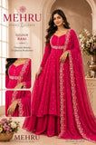 Rani Pink  shade Stunning Cape Top  Paired With a Skirt  and Cape -RG001CTL