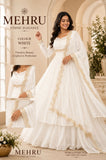 White   shade Stunning Cape Top  Paired With a Skirt  and Cape -RG001CTG