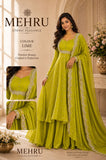 Lemon  shade Stunning Cape Top  Paired With a Skirt  and Cape -RG001CTD