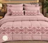 Living World  by Shivaura 8 PC 400TC Pure Cotton Embroidery Comforter Set - RISH001LWJ