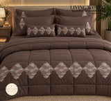 Living World  by Shivaura 8 PC 400TC Pure Cotton Embroidery Comforter Set - RISH001LWG