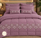 Living World  by Shivaura 8 PC 400TC Pure Cotton Embroidery Comforter Set - RISH001LWC