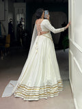 Navratri 2026 Special White Fully Stitched Lehenga for Women -SOC001WL