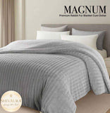 Magnum Textured Ribbed Design Rabbit Fur Sherpa Blanket Cum Dohar by RB-RB001SBE