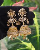 Poornima , Gold Plated 925 Silver 7 styles in one Earrings  Set  -IND001SS