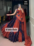Suhana , Designed for festive twirls Rayon and Tussar Silk lehenga with traditional Gamthi detailing -SSS001RT