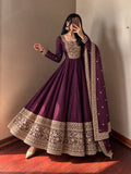 ZC-Series New Designer Party Gown Pant &amp; Dupatta Set for women -FOF001GE