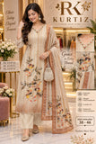 Premium Linen jute silk kurti with inner attached  Heavy hand work  Matching pants Same fabric dupatta -DP001LKSA