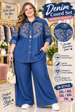Designer Co-ord set in Soft Denim Fabric  best outfit for travelling or outing -DP001TF