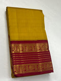 Anuradha ,Yellow and Red  color combination Kanjivaram Silk Saree for women -SACHI001YR