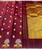 Shobika , Designer Kanchipuram Pure Silk Handloom Saree with 2G Zari- SACHI001KSA