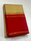 Padma Priya Traditional Sandal and Red Combination Kanjeevaram Silk Saree for women -SACHI001SW
