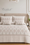 Crimson Epic  , 5 Pcs King Size Quilted Bed Cover Set -PREET001BCD