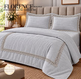 FLORENCE – Grey 4 Pcs Premium Boutique Comforter Set -RG001CSC
