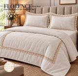 FLORENCE – Beige  4 Pcs Premium Boutique Comforter Set -RG001CSD