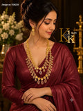 Mehar , Gold Plated Double Layered Necklace Set for women -LK001DL