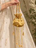 Gota Metallic Ghungroo Potli combo of 10 for return gifting -VI001GPC