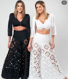 Designer Cutwork Cord set for women -JC001CSB