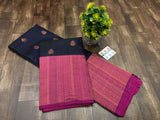KANCHIPURAM HANDLOOM  SILK SAREES WITH RICH PALLU WITH BLOUSE-SACHI001KSSA