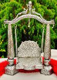 Antique finish Big Size German Silver Jhula for Your Kanha ji -ANUB001KJ