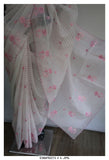 Sanya , Beautiful Pink  Embroidered Munga Kota Saree with Blouse -KIA001MKSP