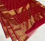Parineeta , elegant Chanderi Katan Handloom Saree for women -NAG001CSK