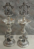 Manikarnika , Antique German silver washable special design Deepam with extra oil capacity -SN001LA