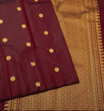Radhika , Pure Kanchipuram Silk Hand Woven 1G Pure Zari hand weaving jari butta rich pallu with blouse-SACHI001KS